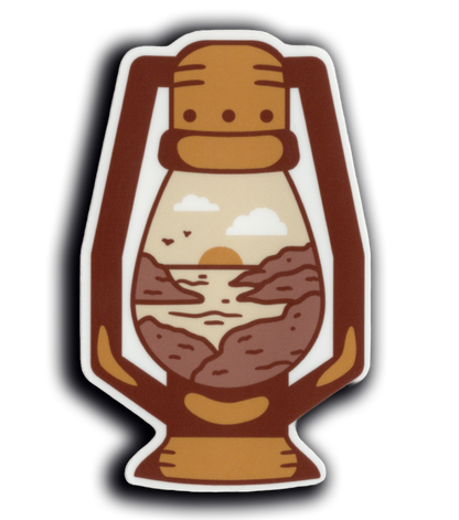 Durable vinyl, die-cut Lantern Sticker