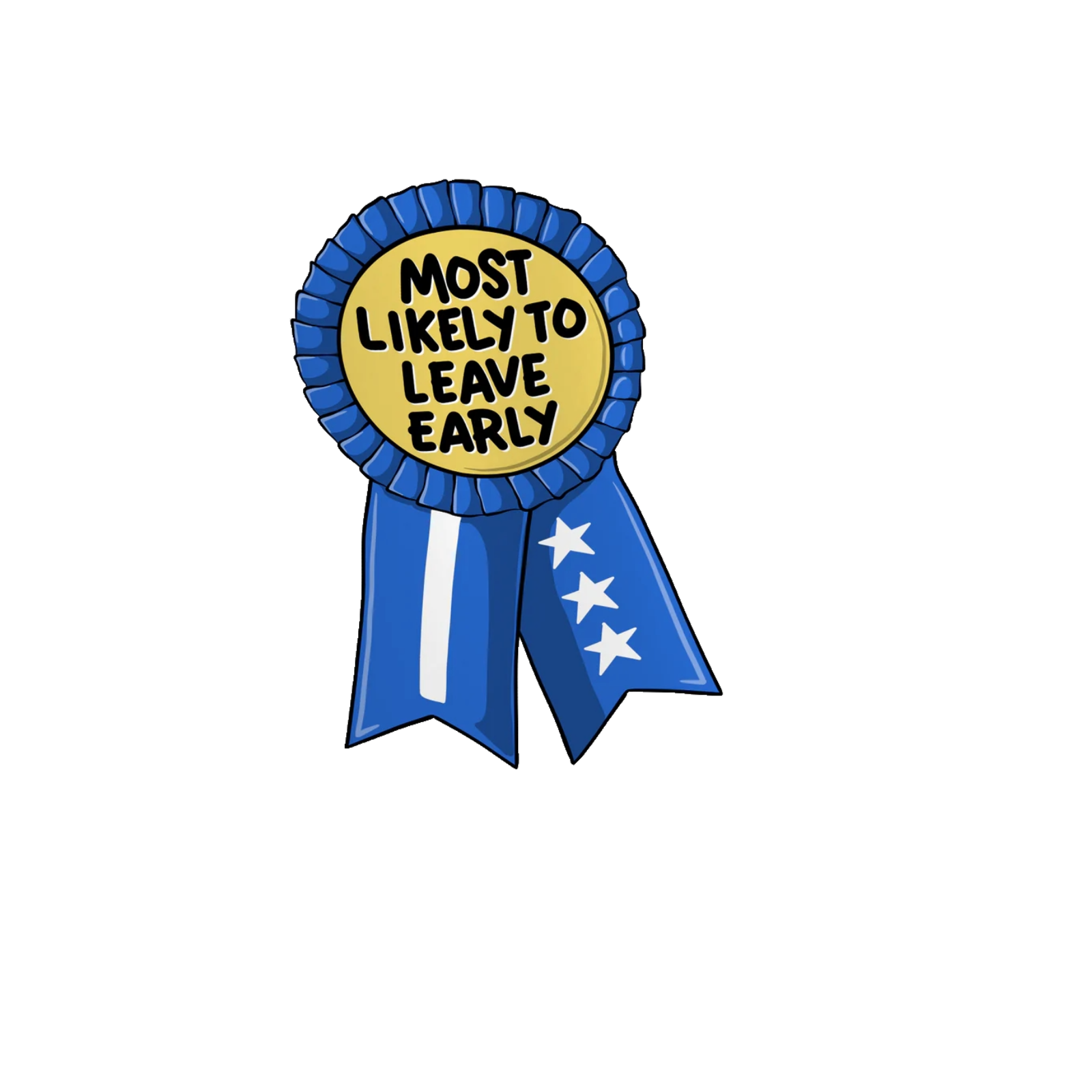 Durable vinyl die-cut Leave Early Sticker