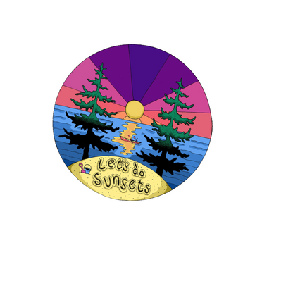 Durable, die-cut Let's Do Sunses Sticker
