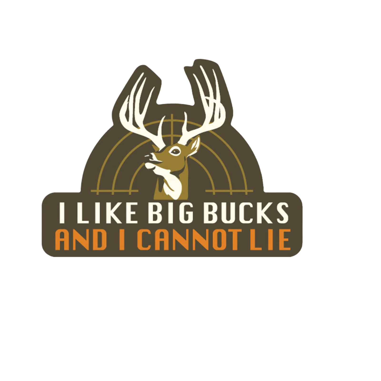 Durable vinyl, die-cut Like Big Bucks Sticker