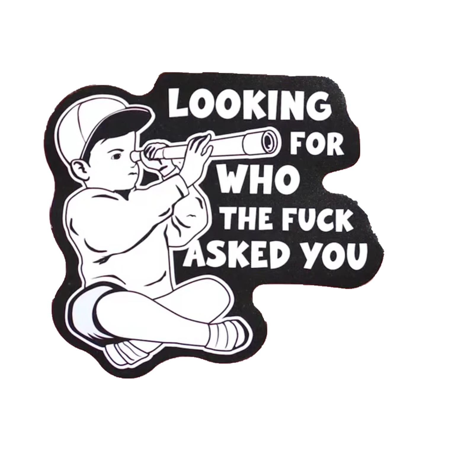 Durable vinyl die-cut Looking For Sticker
