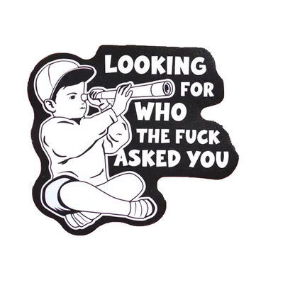 Durable vinyl die-cut Looking For Sticker