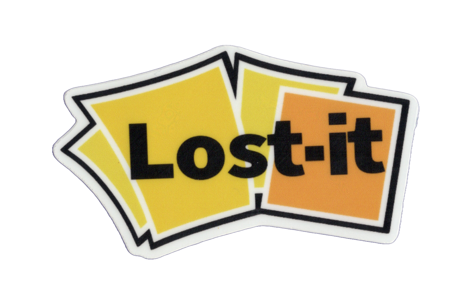 Durable vinyl, die-cut Lost It Sticker