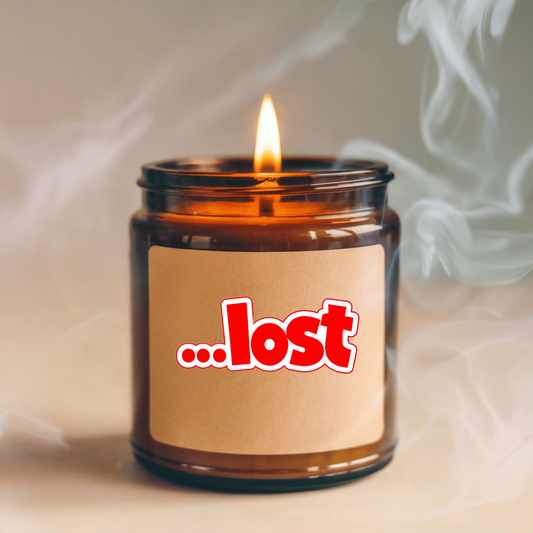 Durable, vinyl, die-cut, Lost Sticker.