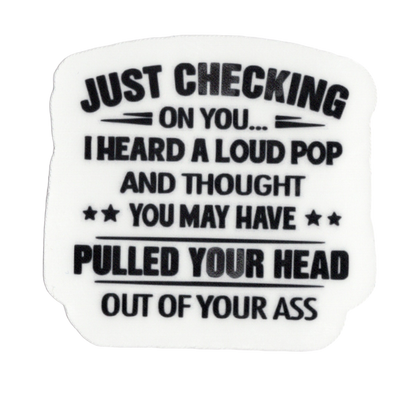 Durable vinyl die-cut Loud Pop Sticker