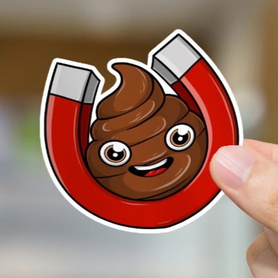 Durable, vinyl, die-cut, Sh*t Magnet Sticker.