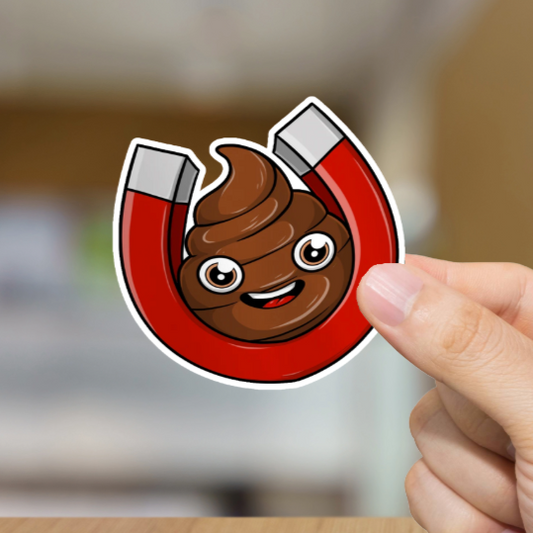 Durable, vinyl, die-cut, Sh*t Magnet Sticker.