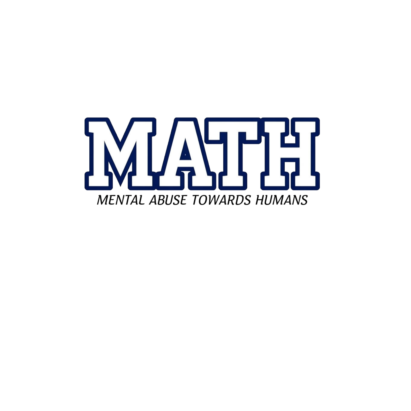 Durable, die-cut Math Abuse Sticker