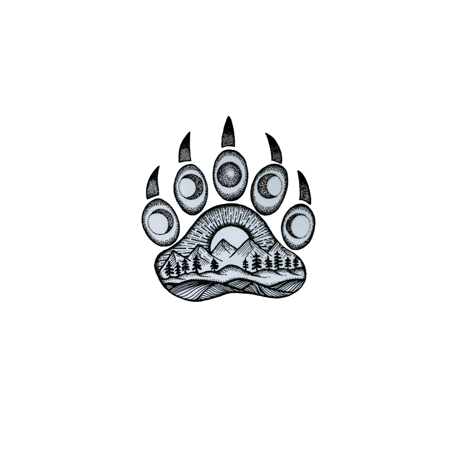 Durable vinyl, die-cut Moon Paw Sticker