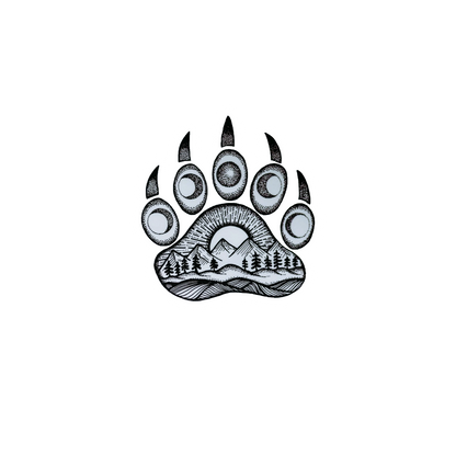 Durable vinyl, die-cut Moon Paw Sticker