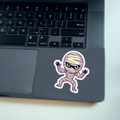 Durable, die-cut, vinyl, Mummy Ninja Sticker.