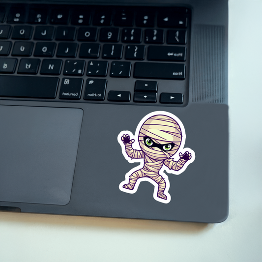 Durable, die-cut, vinyl, Mummy Ninja Sticker.