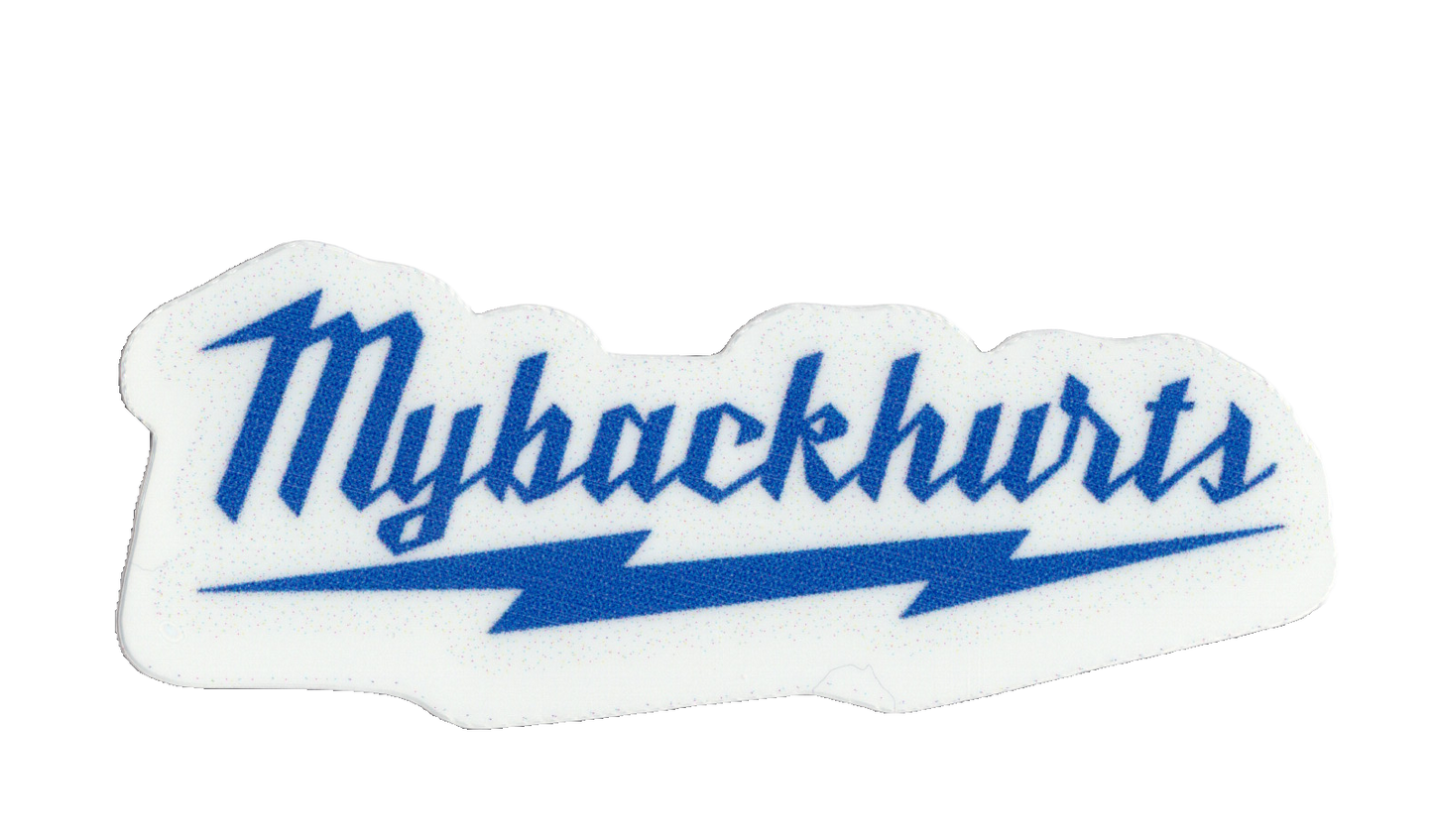 Durable vinyl, die-cut My Back Sticker
