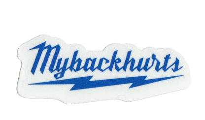 Durable vinyl, die-cut My Back Sticker