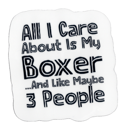 Durable vinyl, die-cut My Boxer Sticker
