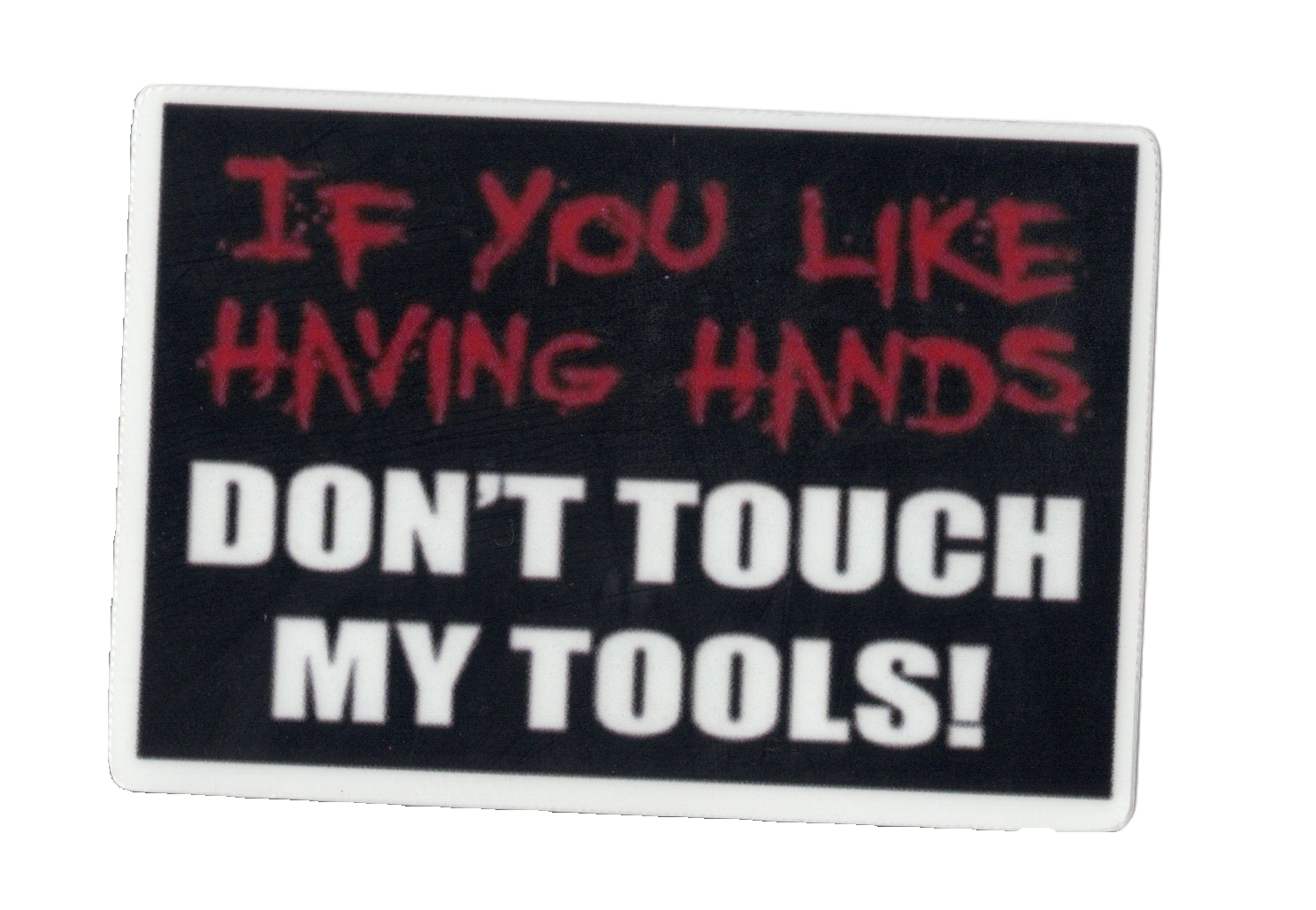Durable vinyl, die-cut Like Hands Sticker