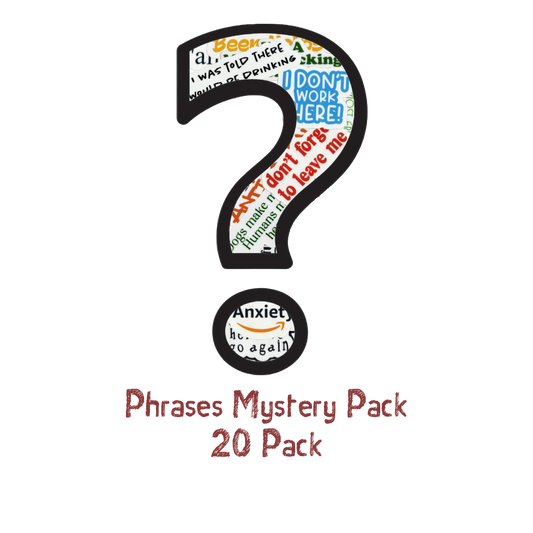 Phrase Mystery Sticker 20 Pack - 3" Vinyl