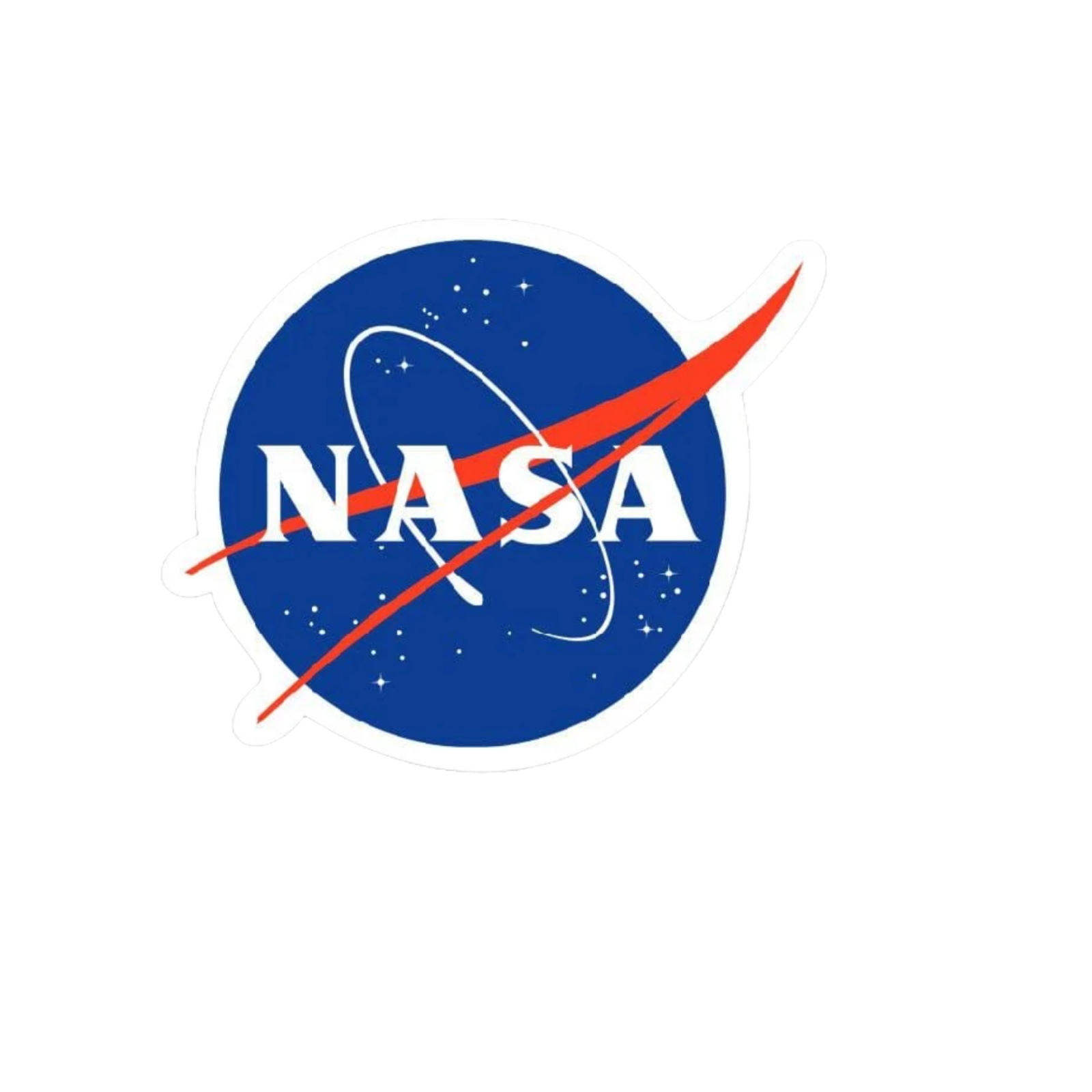 Durable, die-cut NASA Sticker