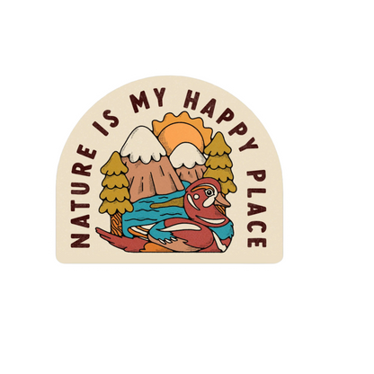 Durable vinyl, die-cut Nature My Happy Place Sticker