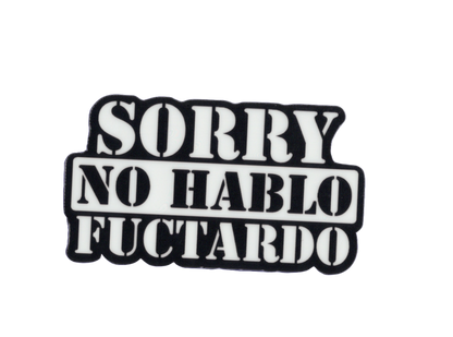Durable vinyl, die-cut No Hablo Sticker