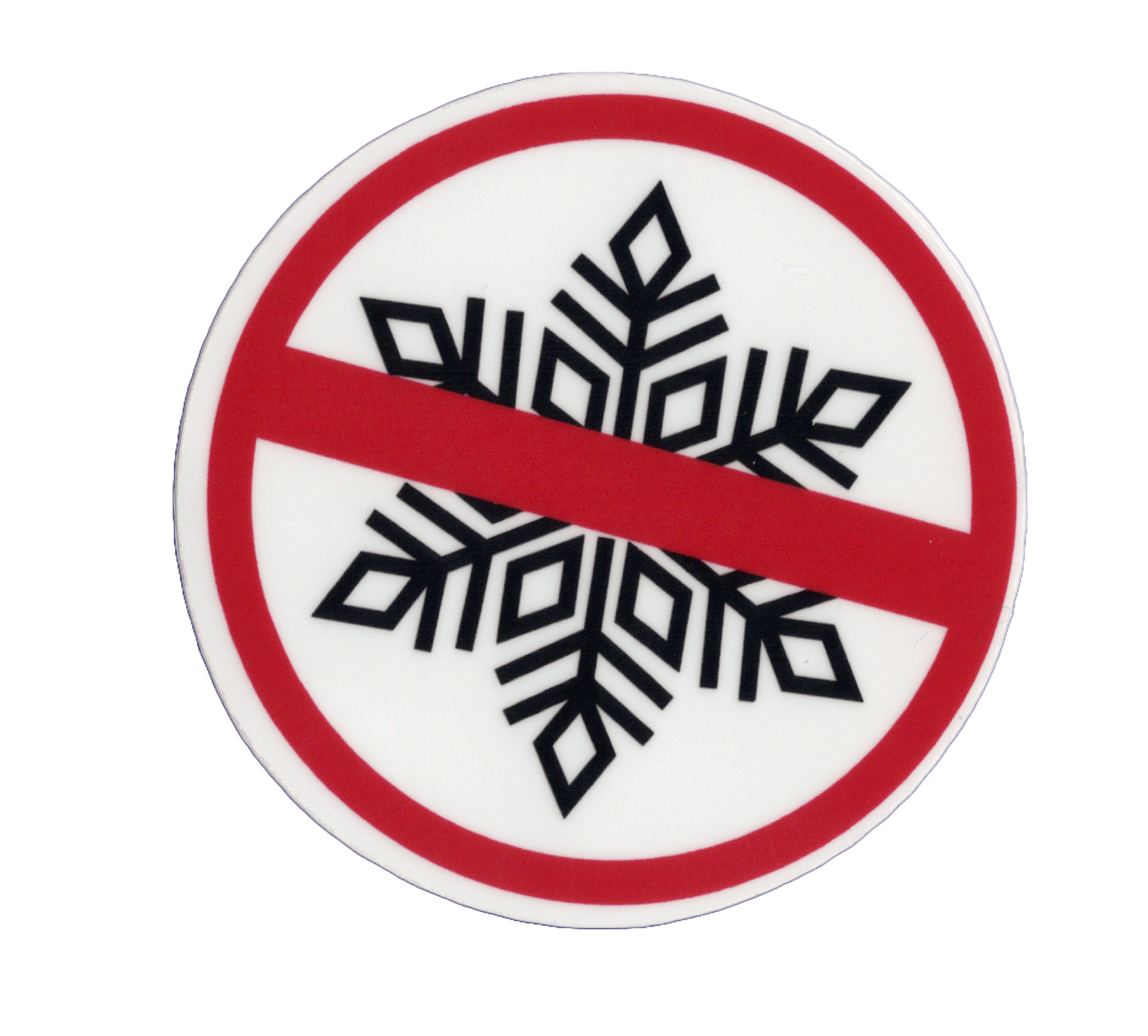 Durable vinyl, die-cut No Snowflakes Sticker