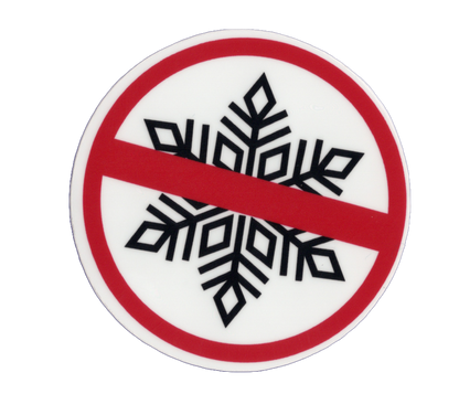 Durable vinyl, die-cut No Snowflakes Sticker