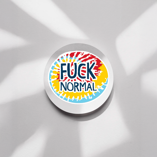 Durable, vinyl, die-cut, Fck Normal Sticker.
