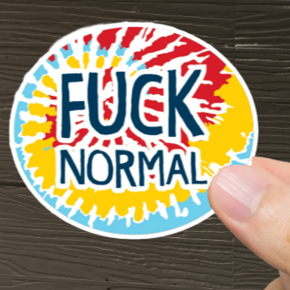 Durable, vinyl, die-cut, Fck Normal Sticker.