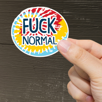 Durable, vinyl, die-cut, Fck Normal Sticker.