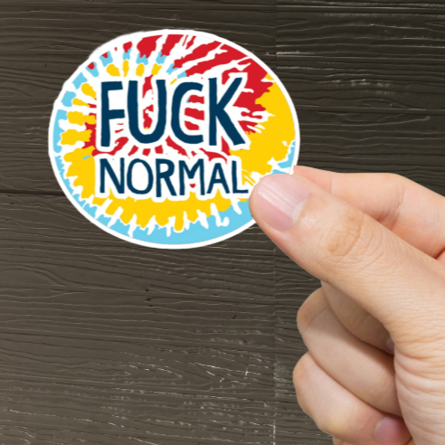 Durable, vinyl, die-cut, Fck Normal Sticker.