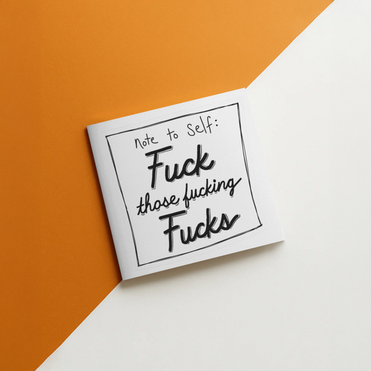 Durable, vinyl, die-cut, Note To Self Sticker.