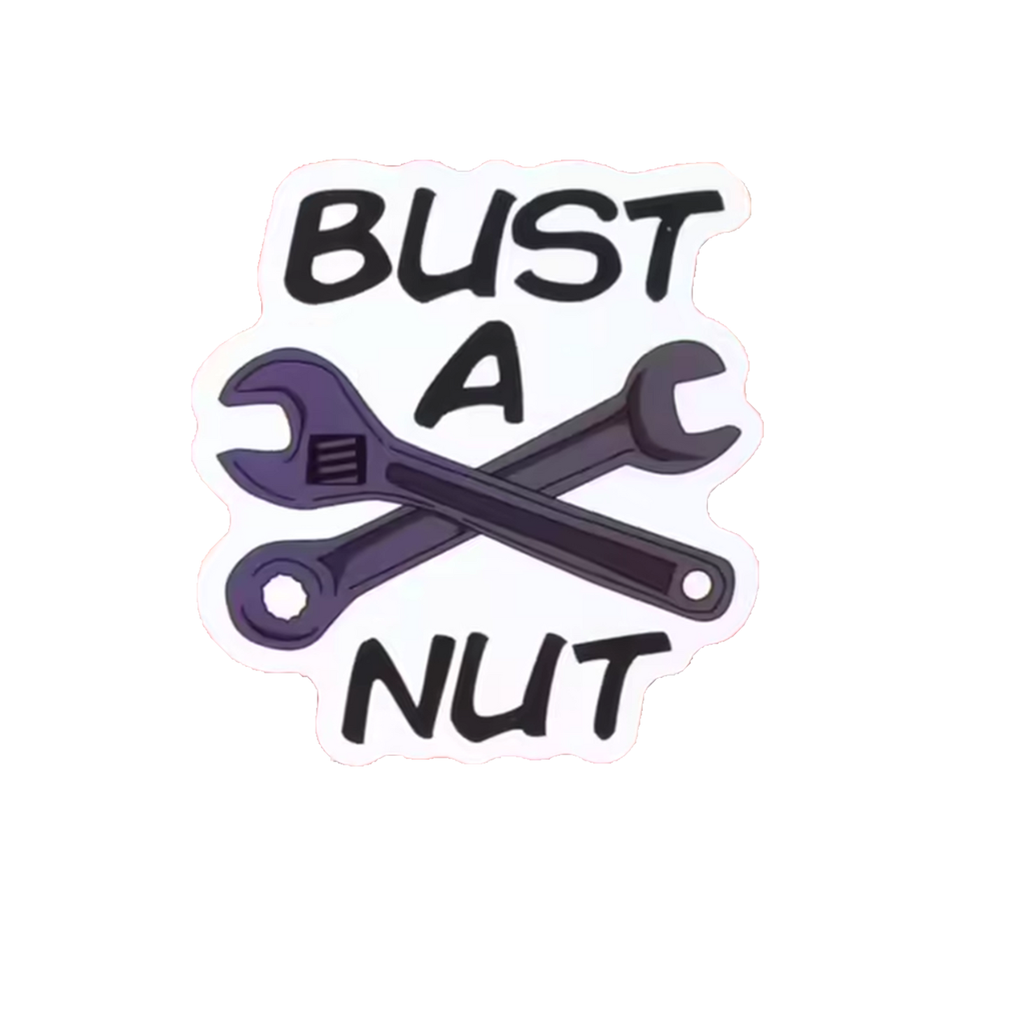 Durable vinyl die-cut Nut Sticker