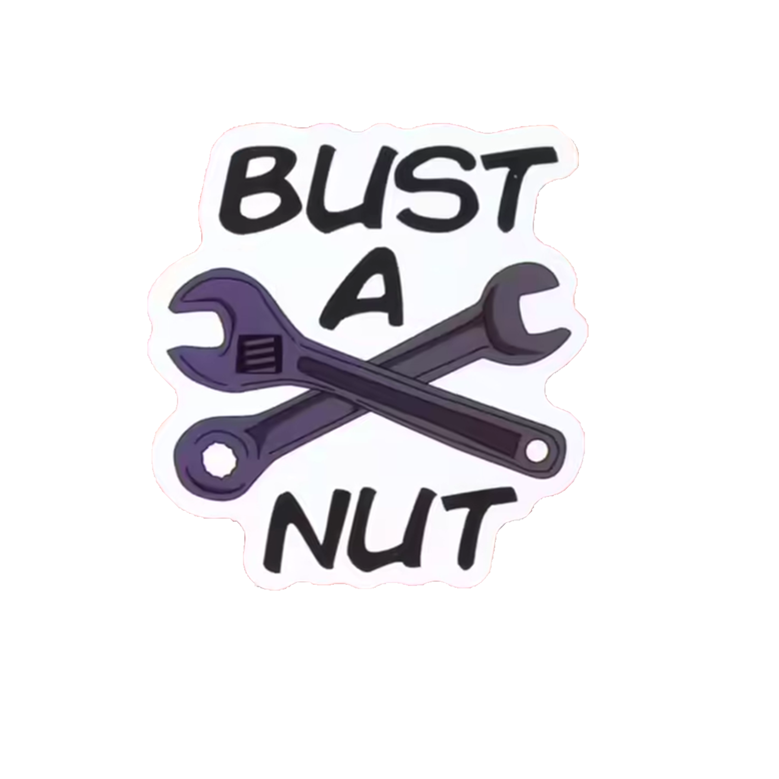 Durable vinyl die-cut Nut Sticker