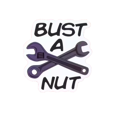 Durable vinyl die-cut Nut Sticker