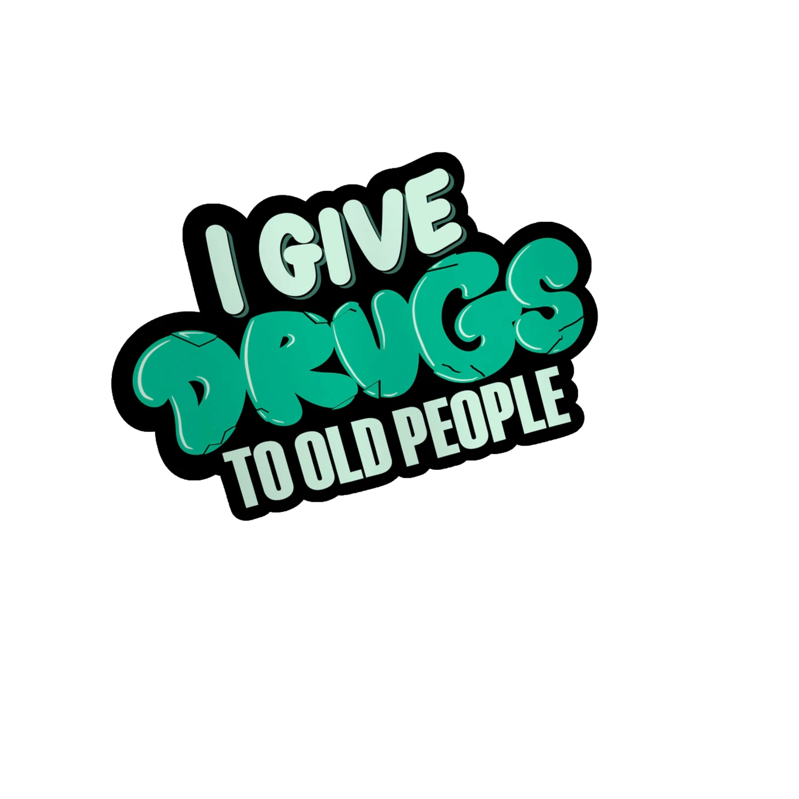 Durable vinyl die-cut Old People Sticker