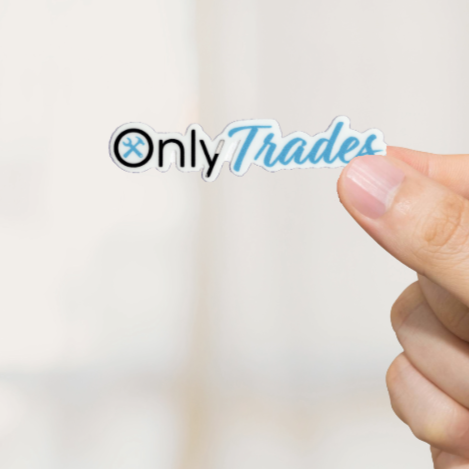 Durable, vinyl, die-cut, Only Trades Sticker.