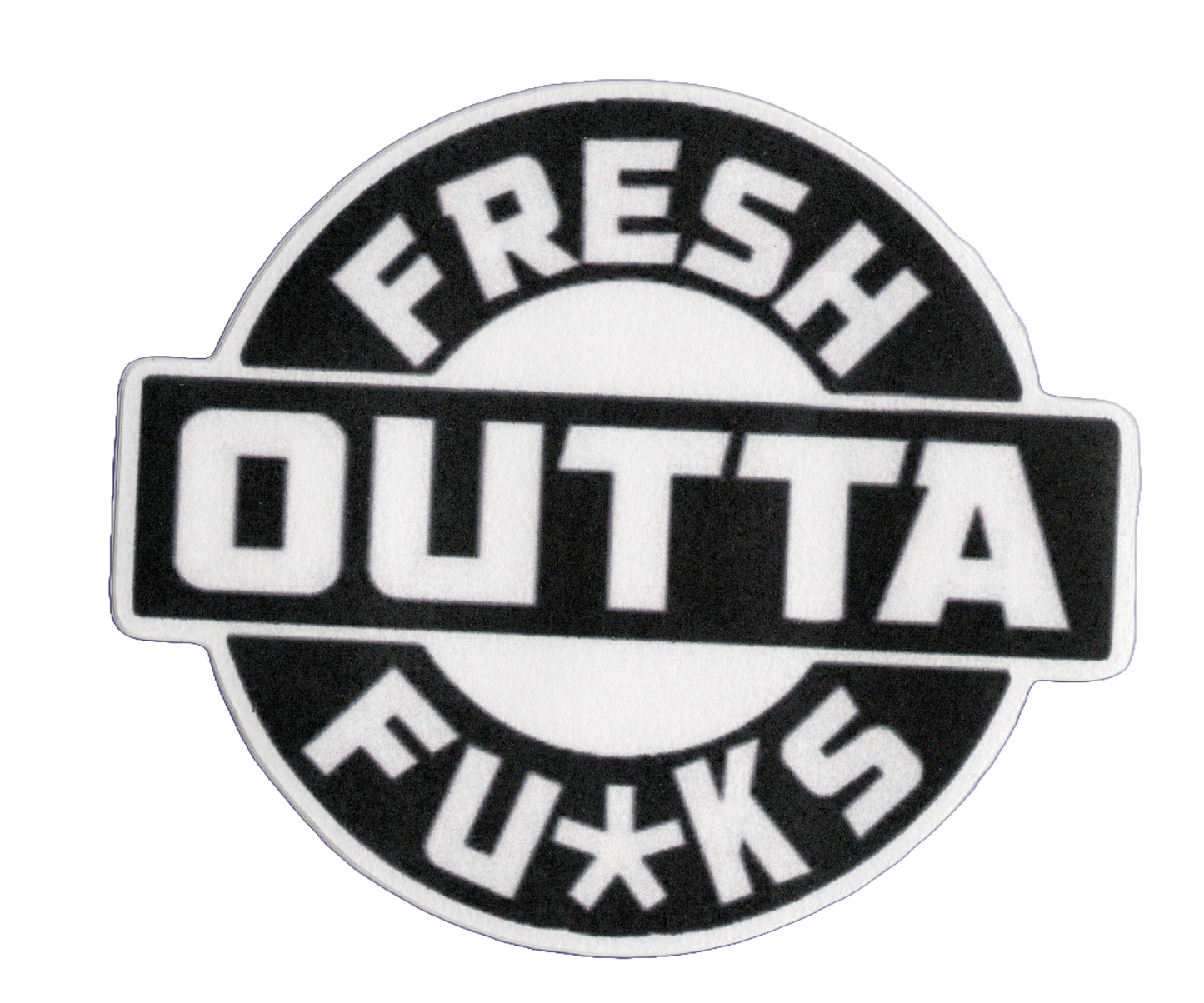 Durable vinyl, die-cut Outta Sticker