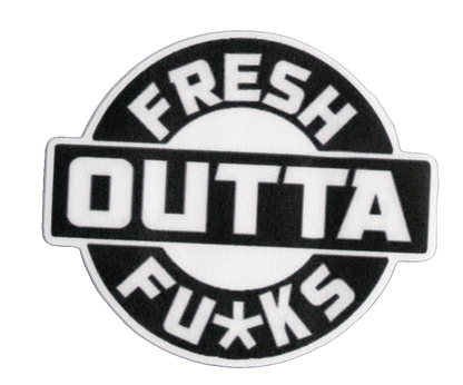 Durable vinyl, die-cut Outta Sticker