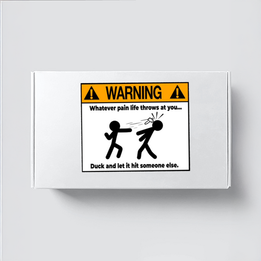 Durable, vinyl, die-cut, Pain Thrown At You Sticker.