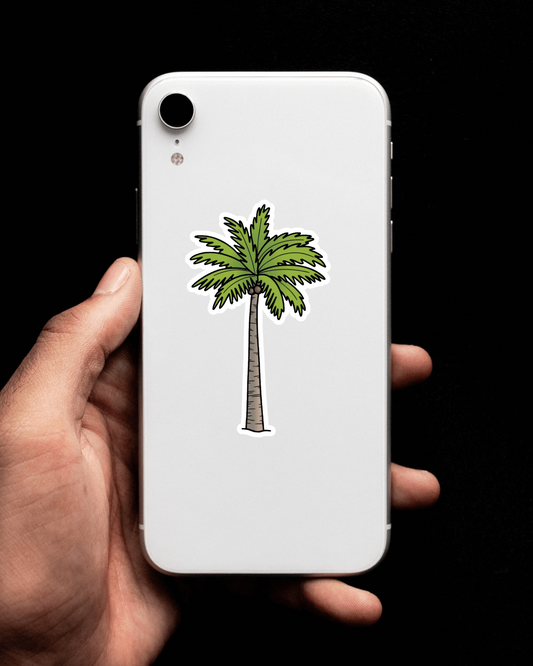 Durable, die-cut Palm Tree Sticker