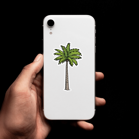 Durable, die-cut, vinyl, Palm Tree Sticker.