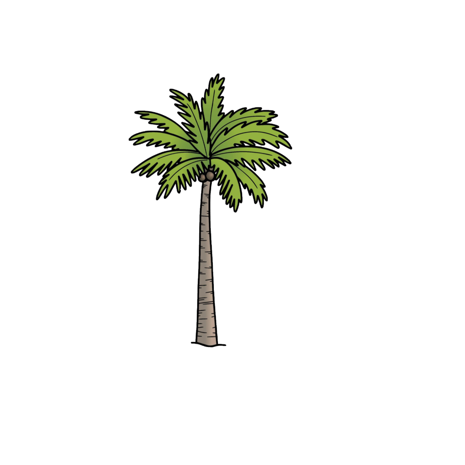 Durable, die-cut Palm Tree Sticker
