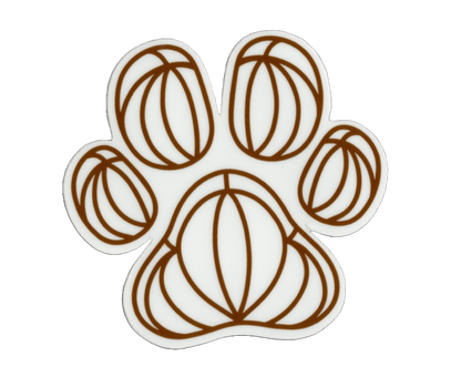 Durable vinyl, die-cut Paw Sticker