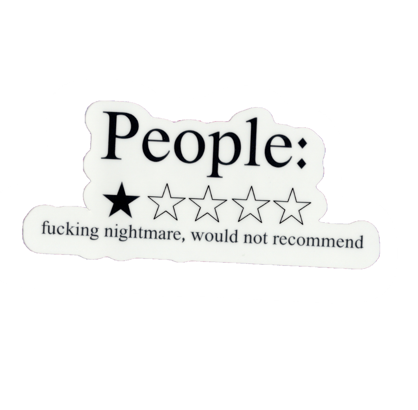 Durable vinyl, die-cut People Sticker