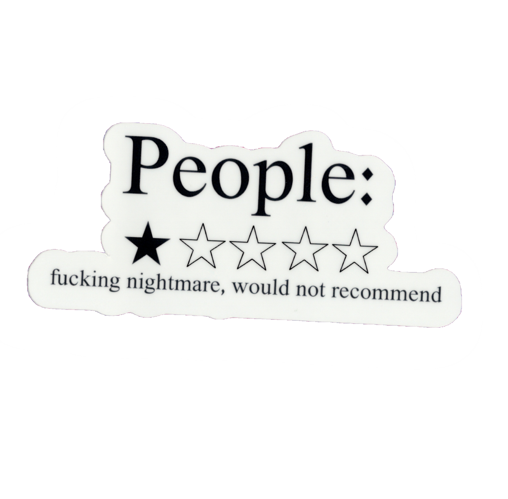 Durable vinyl, die-cut People Sticker