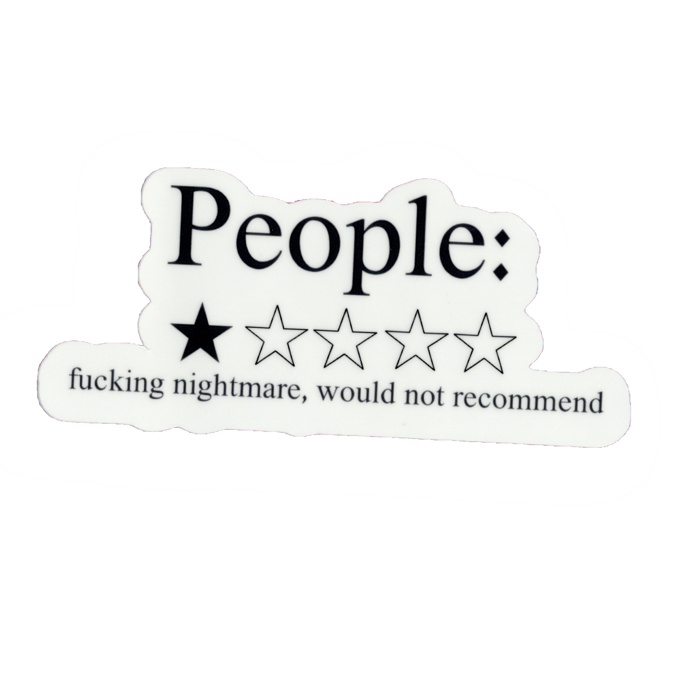 Durable vinyl, die-cut People Sticker