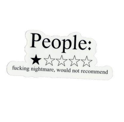 Durable vinyl, die-cut People Sticker