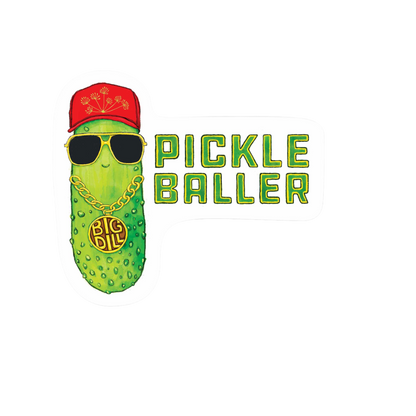 Our Pickle Baller Sticker! unique, high-quality, vinyl die-cut, eco-friendly stickers