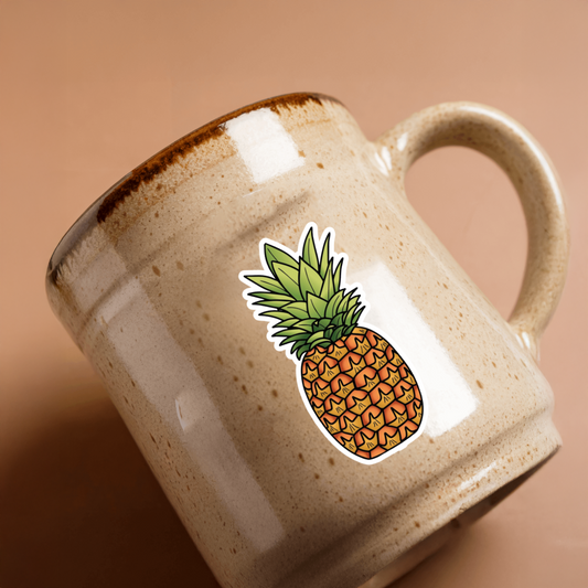 Durable, die-cut, vinyl, Pineapple Sticker.