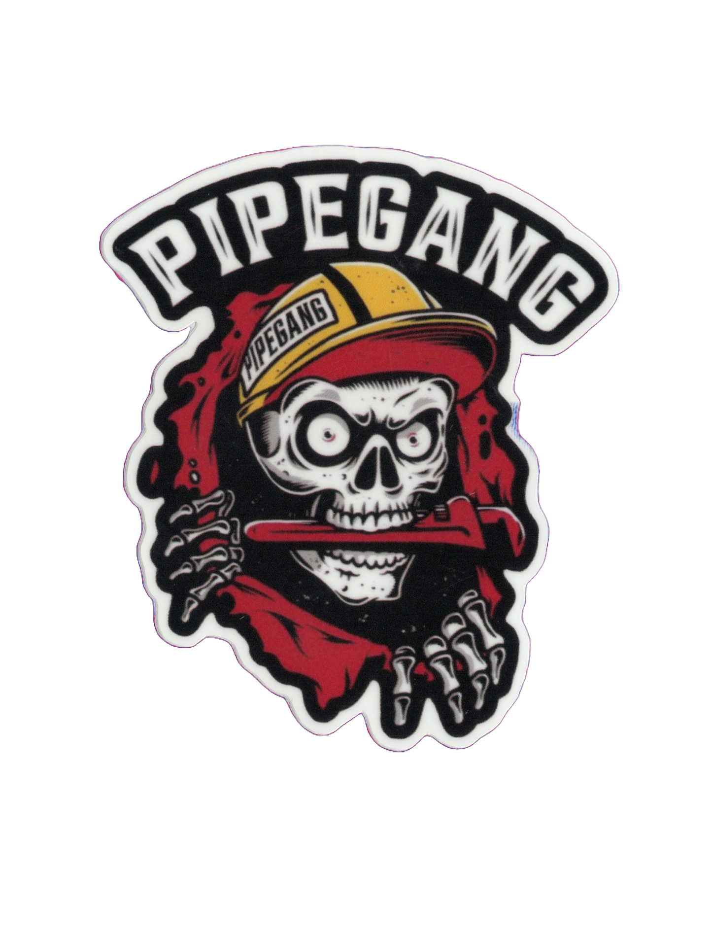Durable vinyl, die-cut Pipe Gang Sticker